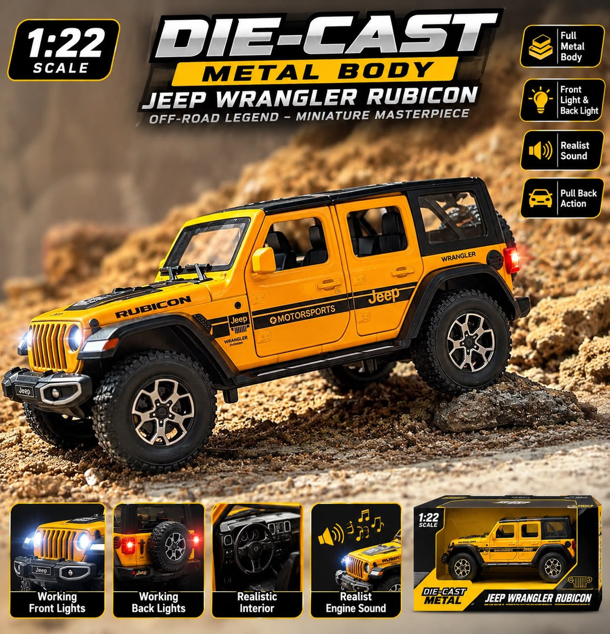 JEEP RUBICON WRANGLER ( DIE-CAST )